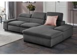 Ecksofa OTTO HOME "Alberto L-Form", grau (graphit), B:286cm H:73cm T:174cm, 100% Polyester;Luxus-Microfaser ALTARA NUBUCK (100% Polyester);Luxus-Microfaser weich (90% Polyester, 10% Polyamid);Microfaser Antiklederoptik, Sofas, Ecksofa, mit Kopfteilverstellung, wahlweise mit Schlaffunktion