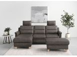 Ecksofa SIT & MORE "Farö L-Form", braun, B:234cm H:90cm T:168cm, Sofas, Ecksofa, inklusive Federkern, wahlweise mit Schlaffunktion und Bettkasten