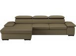 Ecksofa SIT & MORE "Alcudia L-Form", grün (olive), B:286cm H:73cm T:174cm, Sofas, Ecksofa, wahlweise mit Schlaffunktion