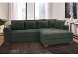 Ecksofa JOCKENHÖFER GRUPPE "Kampen L-Form, B: 288 cm, Liegefl. 153x245 cm", grün, B:288cm T:130cm, Korpus: 100% Polyester;Kissen: 100% Polyester, Sofas, Ecksofa, mit Schlaffunktion, Bettkasten & Zierkissen, Federkern, Topseller
