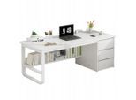 Computertisch,, Weiß, Holzwerkstoff, 100x73x50 cm, Arbeitszimmer, Schreibtische, Computertische