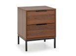 VS Venta-stock Nachttisch, Walnuss, Holzwerkstoff, Rechteckig, 50x55x40 cm, Schlafzimmer, Nachttische