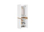 SoBuy Kleiderschrank, Weiß, Holzwerkstoff, 61x192x30 cm, Schlafzimmer, Kleiderschränke, Drehtürenschränke