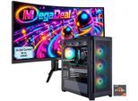 COUGAR Gaming-PC-Komplettsystem "MegaDeal DUOFACE PRO BK 2849 AMD Ryzen 7 9700X 32GB DDR5 1TB SSD", Energieeffizienz: F, bunt (schwarz), Microsoft Windows 11 Home (64 Bit), 32 GB RAM 1.000 GB SSD, Computer_Komplettsysteme, Windows 11, DDR5 RAM + MSI MAG 342CQR E2 Curved Monitor 86cm (34"), Gaming-PC-Komplettsystem