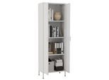 Aktenschrank VCM "Stahl Schrank Büroschrank Dielenschrank Flokas XL", weiß, B:60cm T:35cm, Obermaterial: 100% Metall MT., Schränke, Aktenschrank