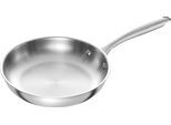 Bratpfanne HENCKELS BY ZWILLING "Glace", silber (silberfarben), B:10,9cm H:6,7cm L:37,7cm Ø:20cm, Pfannen, Bratpfanne, Hochwertiger Edelstahl, Ideal für scharfes Anbraten, Induktion