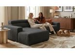 Ecksofa OTTO HOME "Ballerup 235 x 175 cm, auch mit verstellbarer Sitztiefe", grau (anthrazit), B:285cm H:80cm T:175cm, 100% Polyester, Sofas, Ecksofa, Kopfteile verstellbar, Pet Friendly Bezug, L-Form