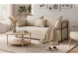 Schlafsofa COLLECTION AB "Maria, B: 191 cm, Liegefl. 143x190 cm", beige (creame), B:191cm H:41cm T:95cm, 100%Polyester, Sofas, Schlafsofa, Bettfunktion & Bettkasten, Federkern & Zierkissen, freistehend