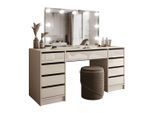 Lookway Schminktisch, Kaschmir, Holzwerkstoff, 157x75x55 cm, Schlafzimmer, Schminktische