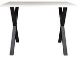 Tresentisch MÄUSBACHER "Bartresentisch Metall", schwarz-weiß (schwarz feinstruktur, weiß matt lack nb, schwarz feinstruktur, weiß matt lack nb), B:140cm H:109cm T:70cm, Tische, Bartresentisch Metallgestell, Höhe 109 cm