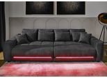 Big-Sofa JOCKENHÖFER GRUPPE "Lumina, XXL, B: 294 cm, mit LED-RGB-Beleuchtung, Liegefläche 120x240cm", dunkelgrau 415, 09, B:294cm T:136cm, Korpus: 100% Polyester;Kissen: 100% Polyester, Sofas, Big-Sofa, Mega-Sofa, inklusive Federkernpolsterung und 10 Kissen