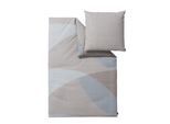 Bettwäsche BUGATTI "Satinbettwäsche bugatti", beige (beige, grau), B/L: 135cm x 200cm, 1 Stk., 1 Stk., Mako-Satin, B/L: 80cm x 80cm, 2, Mako-Satin, Obermaterial: 100% Baumwolle, Bettwäsche, Bettwäsche, mit modernem Formenspiel