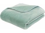 Wohndecke GÖZZE "Premium Cashmere Feeling", blau (hellmint), B:130cm L:170cm, Polyester, Wohndecken, Wohndecke, mit premium Cashmere Feeling, Kuscheldecke