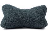 Nackenkissen GÖZZE "Curly Lesekissen Rolf", grau (petrol), B:40cm H:19cm L:25cm, Polyester, Funktionskissen