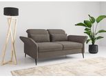 2,5-Sitzer SIT & MORE "Emely, inkl. Sitztiefenverstellung", braun (schlamm), B:189cm H:92cm T:123cm, 100% Polyester, Sofas, wahlweise mit Schlaffunktion, Kopf- & Armteilverstellung