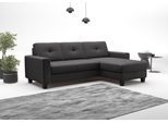 Ecksofa OTTO HOME "Varese", schwarz, B:239cm H:91cm T:164cm, Sofas, Ecksofa, wahlweise mit Schlaffunktion und Bettkasten