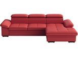 Ecksofa SIT & MORE "Viola, Leder, L-Form, B: 260 cm, mit Armteil- und Kopfteilvertsellung", rot (feuerrot), B:260cm H:73cm T:174cm, Sofas, Ecksofa, optional mit Schlaffunktion