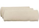 Dekokissen OTTO HOME "Ballerup", beige (beige, unifarben), B:59cm H:23cm, Polyester, Dekokissen_Sitzkissen_Kissenhüllen, Dekokissen mit Füllung, Nierenkissen 3er Set 59x23cm