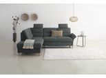 Ecksofa OTTO HOME "Westerland L-Form", blau (blau, grau), B:238cm H:90cm T:213cm, 100% Polyester, Sofas, Ecksofa, Federkern-Polsterung, wahlweise mit Schlaffunktion, Bettkasten