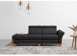Recamiere OTTO HOME "Lindgren", grau (anthrazit), B:206cm H:84cm T:93cm, 100% Polyester, Sofas, Recamiere, wahlweise motorische TV-Funktion, Bettkasten und Kopfteilverstellung