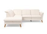 Ecksofa SIT & MORE "Romero L-Form", beige (creme), B:250cm H:91cm T:220cm, 100% Polyester, Sofas, Ecksofa, wahlweise mit oder ohne TV-Funktion, Schlaffunktion, Bettkasten