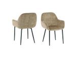 Mid.you , Schwarz, Beige , Metall, Textil , 60x84x57.5 cm ,
