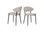 Mid.you , Schwarz, Beige , Metall, Textil , 56x82x53 cm ,