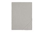 Spannbettlaken BIBERNA "HERMAL Melange Flanell uni, kuschelig weich", grau (grau, meliert), L:200cm, Flanell, Obermaterial: 100% Baumwolle, Bettlaken, Spannbettlaken, 100% Baumwolle, weich+warm, Matratzenhöhe bis 22 cm, Made in Germany