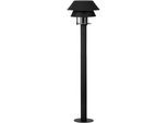 LED Außen-Stehlampe EGLO "Chappera Stehlampe, Außenleuchte aus Metall und Glas, E27, IP65, Lampe", schwarz, H:80cm Ø:22cm, Leuchten, Stehleuchte - H80 x Ø22 cm - schwarz, weiß - 1X40W exkl.