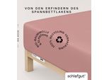 Spannbettlaken SCHLAFGUT "PURE BOXSPRING Bio-Baumwolle mit Elasthan, 170 g/m², Bettlaken", lila (lila mid), 1 Stk., Jersey-Elasthan, 90-100x200-220 40cm, Jersey-Elasthan, Obermaterial: 95% Baumwolle, 5% Elasthan, Bettlaken, Spannbettlaken, PREMIUM Boxspringbett Laken bis 40 cm Höhe, dehnbar blickdicht, straff