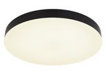 GLOBO LIGHTING Deckenleuchte "MATTHEW", schwarz (schwarz matt), Ø 40cm H: 4,5cm, 1 Stk., Leuchten, Deckenlampe schwarz Kunststoff weiß matt CCT 3000/4000/6500K, Deckenleuchte