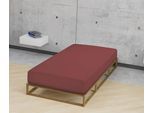 Spannbettlaken BIBERNA "Biber in Gr. 90x200, 140x200 oder 180x200 cm", rot (rotbraun), L:200cm, Biber, Obermaterial: 100% Baumwolle, Bettlaken, Spannbettlaken, aus Baumwolle, für Matratzen bis 22 cm Höhe, Winter, Bettlaken