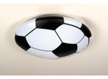NIERMANN Deckenleuchte "Fußball, Kinderlampe", schwarz-weiß (weiß, schwarz), 1, H: 9cm, 1 Stk., Leuchten, Aus bruchfestem Kunststoff, Kinderzimmer, Kinderlampe