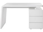 Schreibtisch JAHNKE "CSL 440", weiß (weiß matt, transparent), B:140cm H:75cm T:60cm, Tische, Schreibtisch