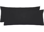 Kissenbezug BIBERNA "Michi Feinjersey mit Reißverschluss", schwarz, B:40cm L:80cm, Feinjersey, Obermaterial: 100% Baumwolle, Kissenbezüge, Kissenbezug, verschiedene Größen, Feinjersey Kissenhülle aus 100% Baumwolle