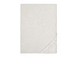 Spannbettlaken BIBERNA "HERMAL Melange Flanell uni, kuschelig weich", beige (wollweiß, creme), L:200cm, Flanell, Obermaterial: 100% Baumwolle, Bettlaken, Spannbettlaken, 100% Baumwolle, weich+warm, Matratzenhöhe bis 22 cm, Made in Germany