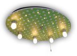 NIERMANN Deckenleuchte "Fußbälle", bunt (grün, silberfarben), 5, H: 7cm, 1 Stk., Leuchten, Kinderzimmer, Kinderlampe, Kinderlampe