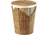 Wäschekorb LOCKER "NATUR", beige (natur), H:50cm Ø:40cm, Wäschesammler, Wäschekorb, Wäschesammler aus Seegras, Höhe ca. 50 cm