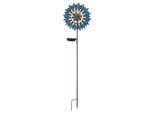 LED Solarleuchte GLOBO LIGHTING "SOLARLEUCHTE METALL GOLDFARBEN PATINIERT, 1XLED", goldfarben antik, B:11,5cm H:92cm L:22,5cm, Leuchten, Solar Garten Terrasse Außenbeleuchtung Dekoleuchten