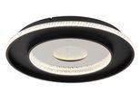 GLOBO LIGHTING Deckenleuchte "MARSH", schwarz (schwarz matt), Ø 52,5cm H: 6cm, 1 Stk., Leuchten, Deckenlampe Wohnzimmer-Leuchte Schlafzimmer-Leuchte Flur Küche, Deckenleuchte
