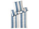 Bettwäsche ELEGANTE "Range", blau (dunkelblau), B/L: 135cm x 200cm, 1 Stk., 1 Stk., Jersey, B/L: 80cm x 80cm, 2 Stk., Jersey, Obermaterial: 100% Baumwolle, Bettwäsche, Bettwäsche, angenehmes Hautgefühl