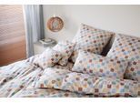 Bettwäsche ELEGANTE "Scrabble Jersey", natur, B/L: 135cm x 200cm, 1 Stk., 1 Stk., Mako-Jersey, B/L: 80cm x 80cm, 2, Mako-Jersey, Obermaterial: 100% Baumwolle, Bettwäsche, Bettwäsche, angenehmes Hautgefühl