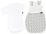 Babyschlafsack TRÄUMELAND "Set Tropfen schwarz", Baby, Gr. 68/74, umlaufender Reißverschluss, schwarz, Obermaterial: 100% Baumwolle, Schlafsäcke