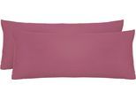 Kissenbezug BIBERNA "Michi Feinjersey mit Reißverschluss", lila (brombeer), B:40cm L:80cm, Feinjersey, Obermaterial: 100% Baumwolle, Kissenbezüge, Kissenbezug, verschiedene Größen, Feinjersey Kissenhülle aus 100% Baumwolle