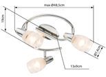 GLOBO LIGHTING Deckenstrahler "ROY", verchromt, Ø 28cm H: 19cm, 1 Stk., Leuchten, Spot Deckenspot Flur Schlafzimmer Wohnzimmer, Deckenstrahler