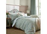 Wendebettwäsche LAURA ASHLEY "Sherston, aus Baumwoll Satin", bunt (powder blau), B/L: 200cm x 200cm, 1 Stk., 2 Stk., Satin, B/L: 50cm x 75cm & 50cm x 75cm, 3 tlg., Satin, Obermaterial: 100% Baumwolle, Bettwäsche, Wendebettwäsche, mit floralem Muster, inkl 2 Kissenbezüge