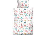Bettwäsche BIBERNA "kleine Prinzessin", weiß, B/L: 100cm x 135cm, 1 Stk., 1 Stk., Feinbiber, B/L: 40cm x 60cm, 2 Stk., Feinbiber, Obermaterial: 100% Baumwolle, Bettwäsche, Bettwäsche, wohlig warm + weich, pflegeleicht, aus 100% Baumwolle, Reißverschluss