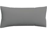 Kissenbezug SCHLAFGUT "Premium Kissenbezug Woven Satin (1 St)", grau (grau mid), B:40cm L:80cm, Mako-Satin, Obermaterial: 100% Baumwolle, Kissenbezüge, Kissenbezug, Ton-in-Ton Reißverschluss, Fadendichte von 300tc, Uni, OEKO Tex