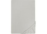 Spannbettlaken "Jersey in Gr. 90x200, 140x200 oder 180x200 cm", grau (sturmgrau), B:120cm L:200cm, Jersey, Obermaterial: 100% Baumwolle, CASTELL - MARKENBETTWÄSCHE, Bettlaken, Spannbettlaken, aus Baumwolle, für Matratzen bis 22 cm Höhe, Bettlaken, Spannbetttuch