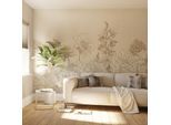 Fototapete SUPERFRESCO EASY "Gedämpfte Blumenmuster", beige, H:2,8m L:2,8m, Vlies, Tapeten, Design Tapeten